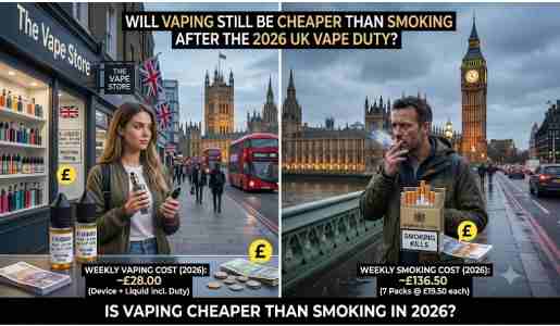 Will Vaping Still Be Cheaper Than Smoking After the 2026 UK Vape Duty?
